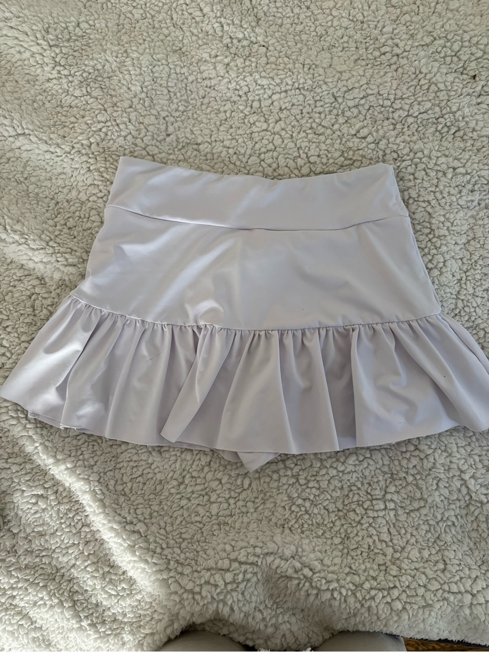 Light White Ruffle Tennis Skirt